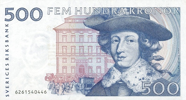 500 крон Швеции 1985-1986 года. Р-58