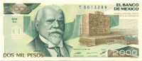 2000 песо Мексики 1987 года р86в