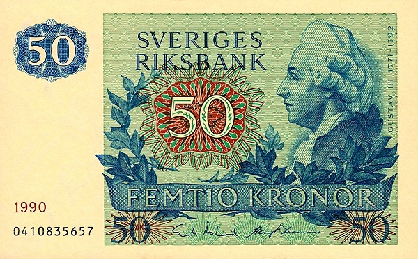 50 крон Швеции 1965-1990 года. Р-53