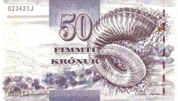 50 крон Фарерских островов 2001 года. Р-24