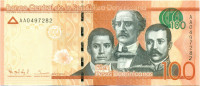 100 песо Доминиканской республики 2014 года p190a