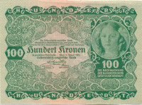 100 крон Австрии 1922 года p77