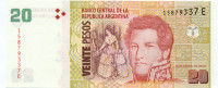 20 песо Аргентины 2003 года р355(6)