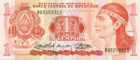 1 лемпира Гондураса 30.03.1989 года р68с