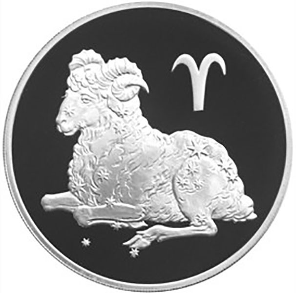 3 рубля. 2004 г. Овен