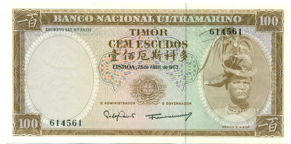 100 эскудо Тимора 25.04.1963 года р28a(6)