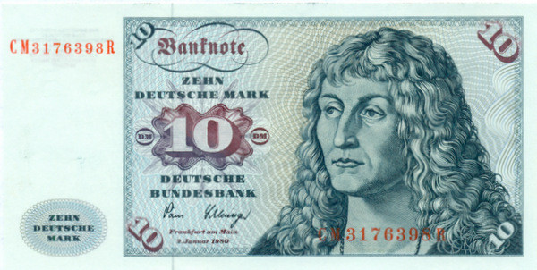 10 марок ФРГ 02.01.1980 года р31d