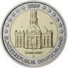 2 евро, 2009 г. Германия (Церковь Людвига в Саарбрюккене, Саар)