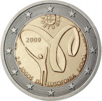 2 евро, 2009 г. Португалия (Португалоязычные игры 2009)
