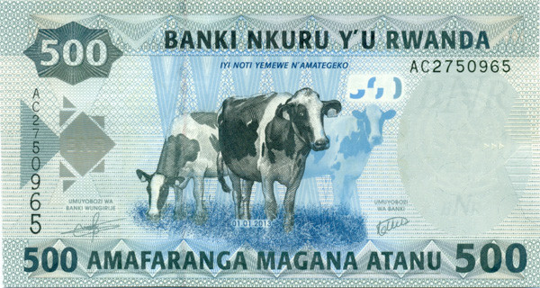 500 франков Руанды 01.01.2013 года р38