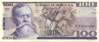 100  песо Мексики 27.01.1981 года p74a