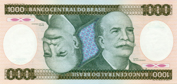 1000 крузейро Бразилии 1981-1986 годов. P-201