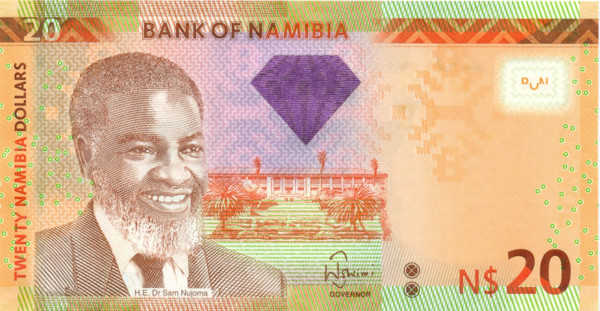 20 долларов Намибии 2011-2013 года р12