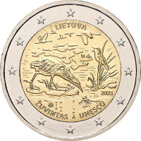 2 евро, 2021 г. Литва. Биосферный резерват Жувинтас