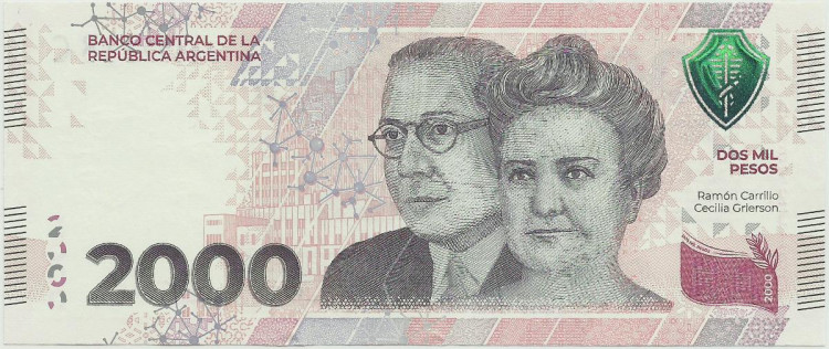 2000 песо Аргентины 2023 года. P-W368
