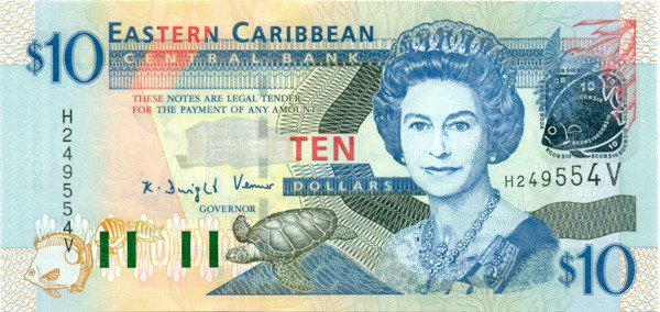 10 долларов Карибских островов 2003 года р43