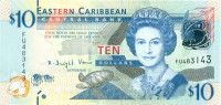 10 долларов Карибских островов 2012 года р52a