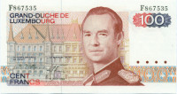 100 франков Люксембурга 1980 года р57