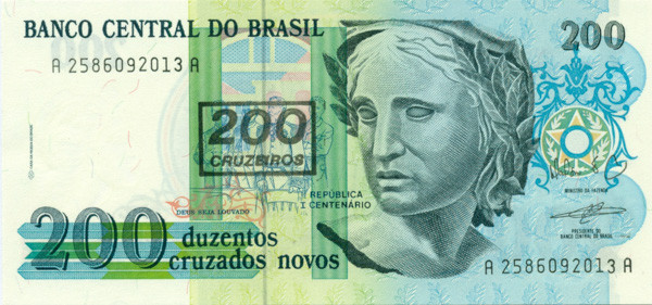 200 крузейро Бразилии 1990 года. P-225