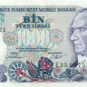 1000 лир Турции 1970 года р196(1)