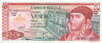 20 песо Мексики 1976-1977 года р64