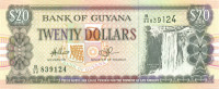 20 долларов Гайаны 1996-2016 годов р30е