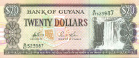20 долларов Гайаны 1996-2016 годов р30с