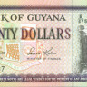 20 долларов Гайаны 1996-2016 годов р30с