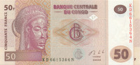 50 франков Конго 30.06.2013 года р97A