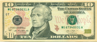 10 долларов США 2013 года р540
