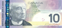 10 долларов Канады 2004-2009 года р102A