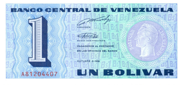 1 боливар Венесуэлы 1989 года р68