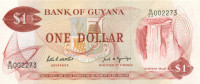 1 доллар Гайаны 1966-92 годов р21f