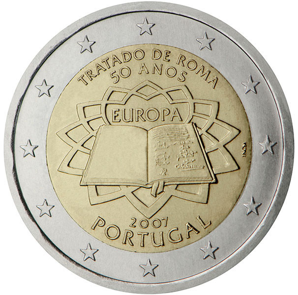 2 евро, 2007 г. Португалия (серия «Римский договор»)