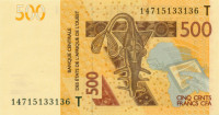 500 франков Того 2014 года р819Т