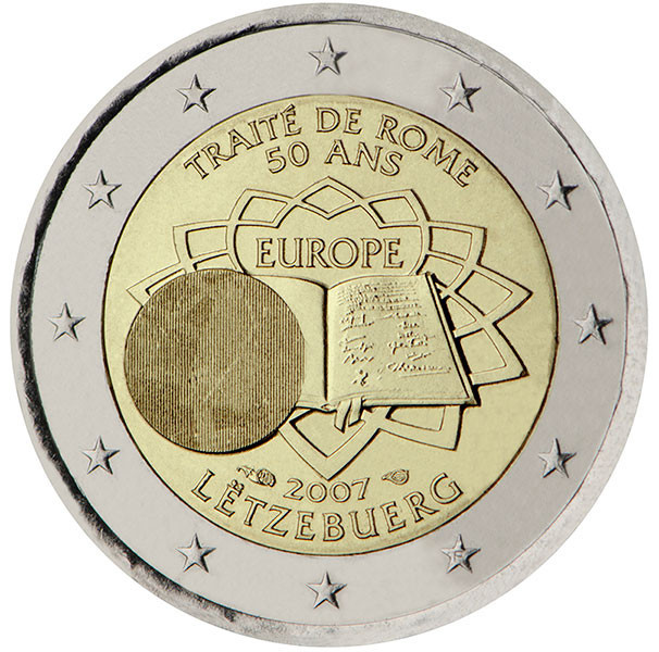 2 евро, 2007 г. Люксембург (серия «Римский договор»)