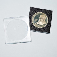 Капсулы для монет, универсальные, квадратные, упаковка - 10 шт. Россия, #QE10