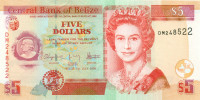 5 долларов Белиза 2009 года р67d