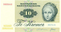 10 крон Дании 1972 года p48b