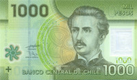 1000 песо Чили 2010 года р161