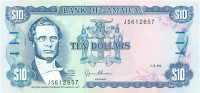 10 долларов Ямайки 1994 года р71e