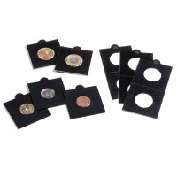 Холдеры для монет KRS(S)32,5 черные, самоклеющиеся - 32,5 мм. Leuchtturm, 345691