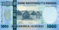 1000 франков Руанды 2004 года p31a