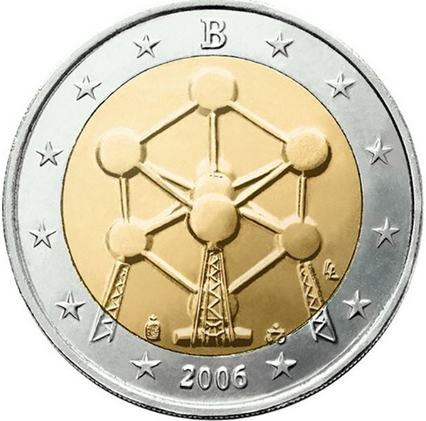 2 евро, 2006 г. Бельгия (Атомиум)