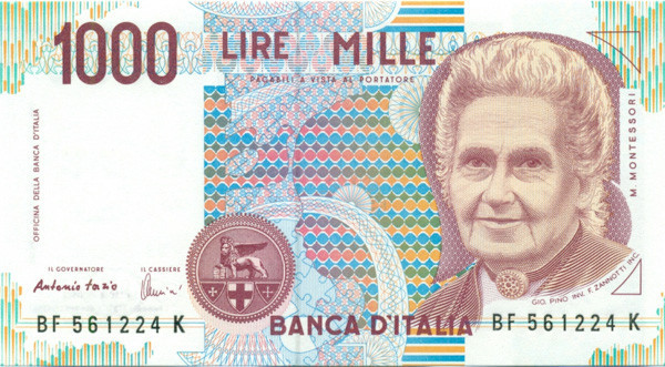 1000 лир Италии 1990 года р114c
