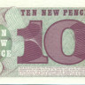 10 пенсов Великобритании 1972 года р M48