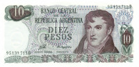 10 песо Аргентины 1976 года р300