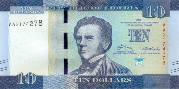 10 долларов Либерии 2016-2017 года p32