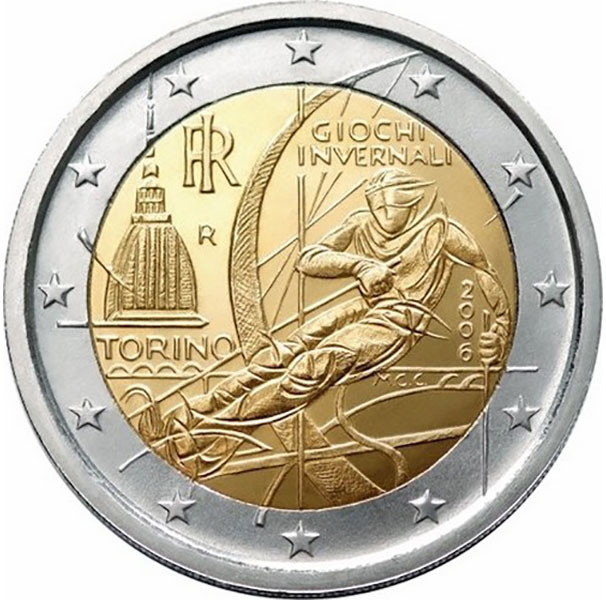 2 евро, 2006 г. Италия (XX зимние Олимпийские игры)
